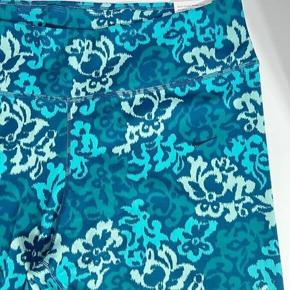 Nike ONE Luxe Women's MID-Rise Full Lenght Leggings, Anime Floral Blue, Size XXL - Picture 4 of 7